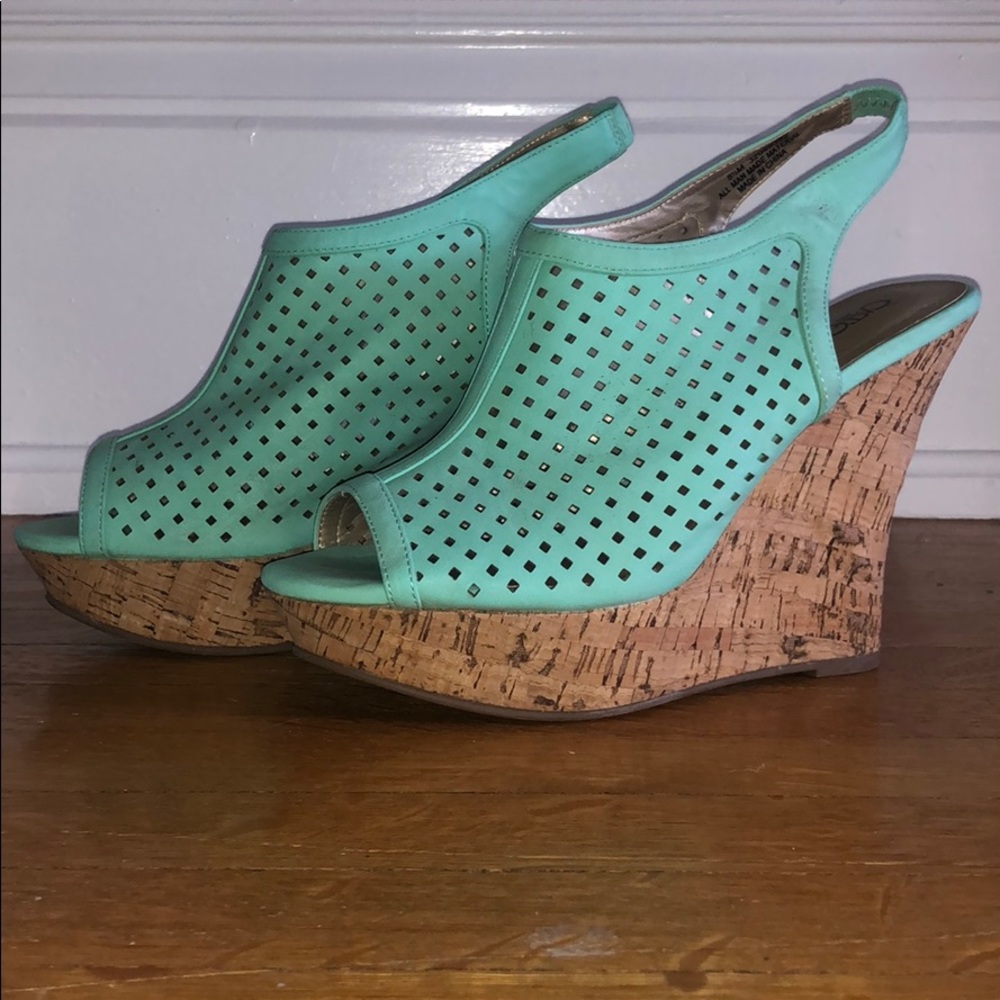 Turquoise Summer Wedges